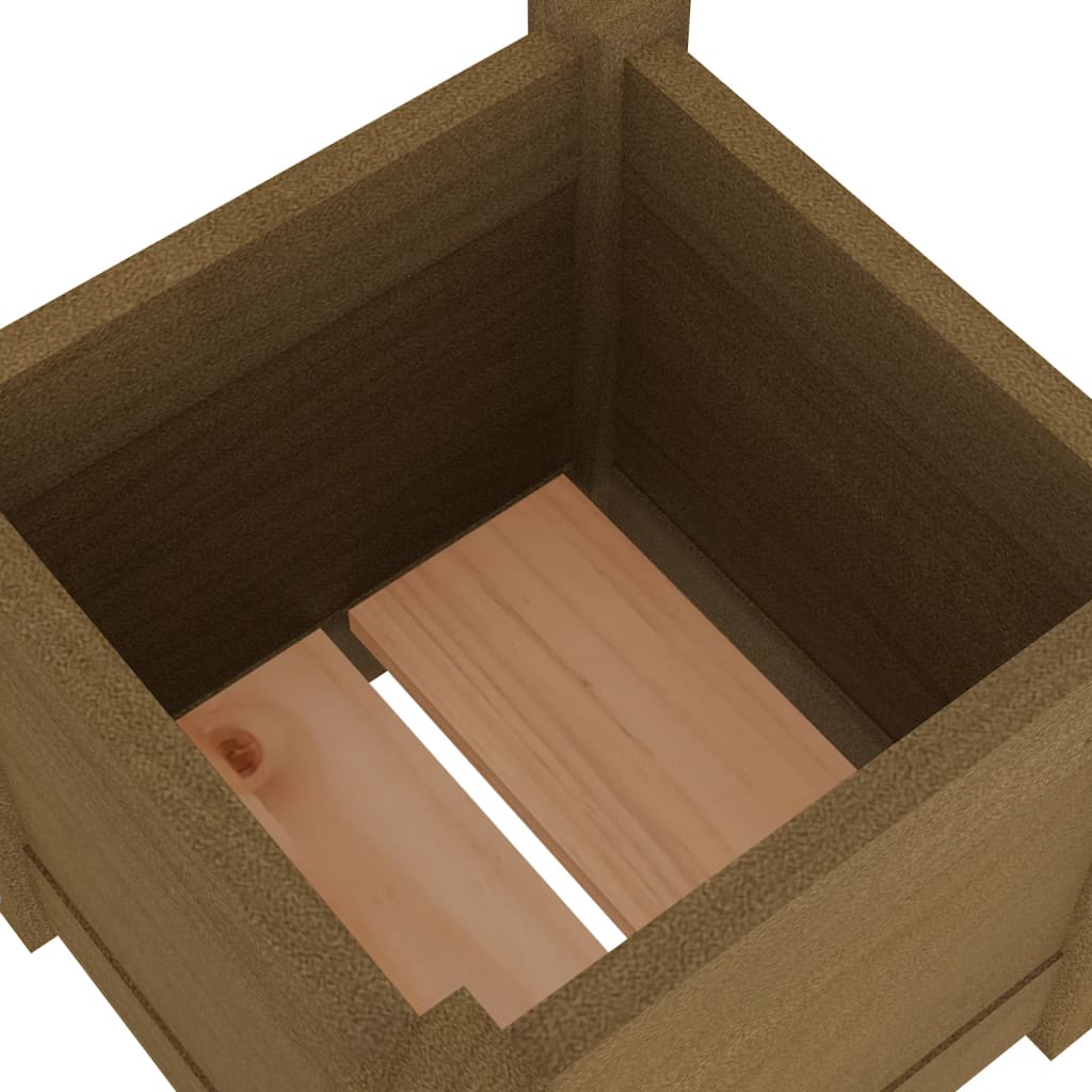 Sodo lovelis, medaus rudas, 31x31x31cm, pušies medienos masyvas