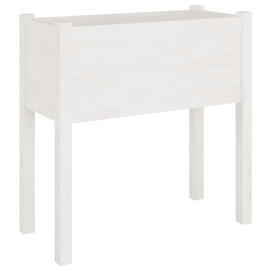 Sodo loveliai, 2vnt., balti, 70x31x70cm, pušies masyvas