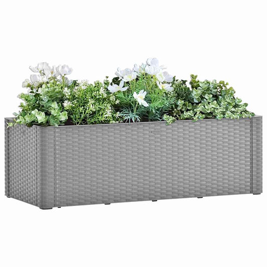 Lovelis su savaiminio laistymo sistema, pilkas, 100x43x33cm
