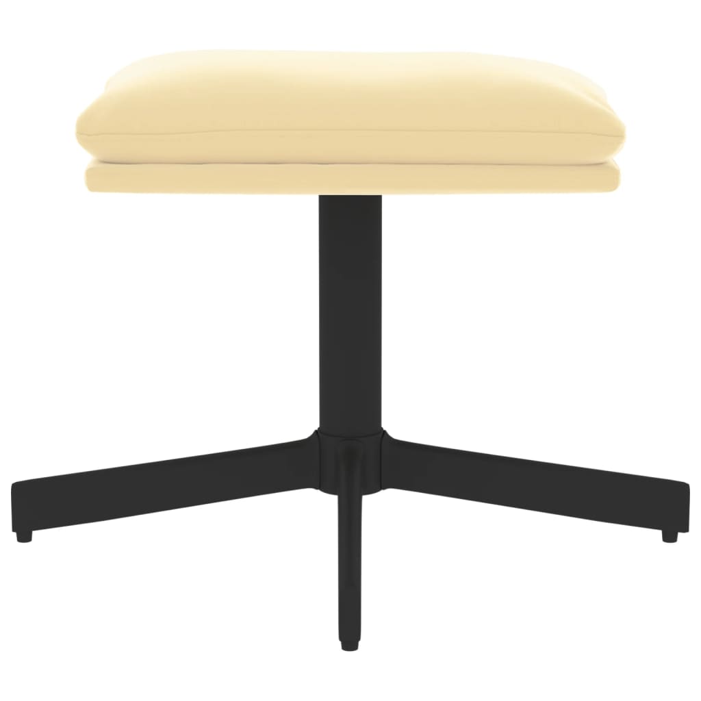 Pakoja, kreminės baltos spalvos, 60x60x36cm, aksomas