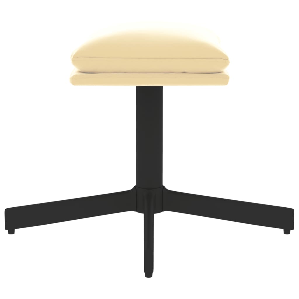 Pakoja, kreminės baltos spalvos, 60x60x36cm, aksomas