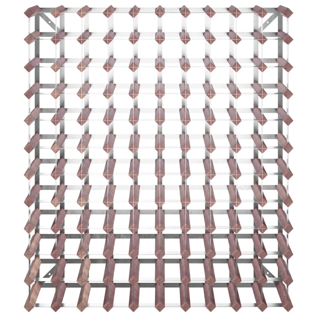 Vyno laikiklis 120 butelių, rudas, pušies medienos masyvas