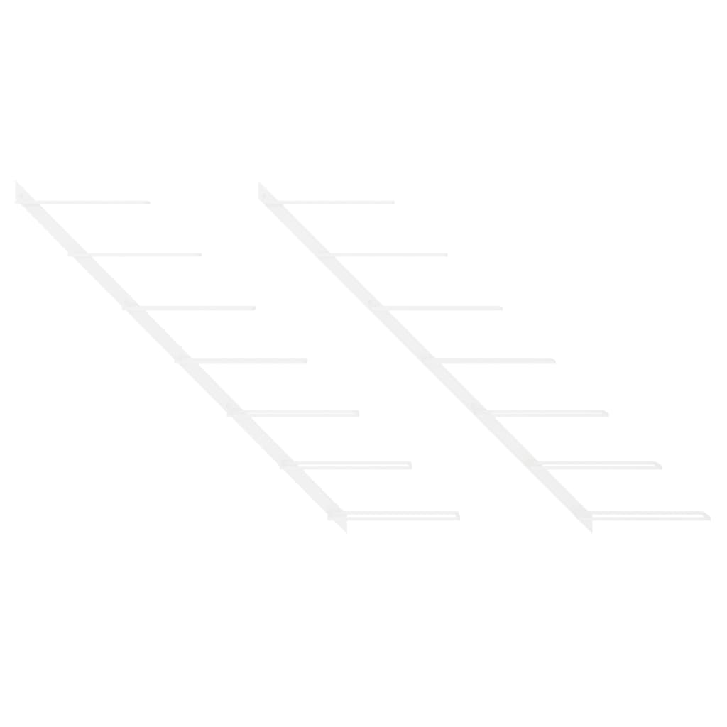 Prie sienos montuojami vyno laikikliai, 2vnt., balti, metalas