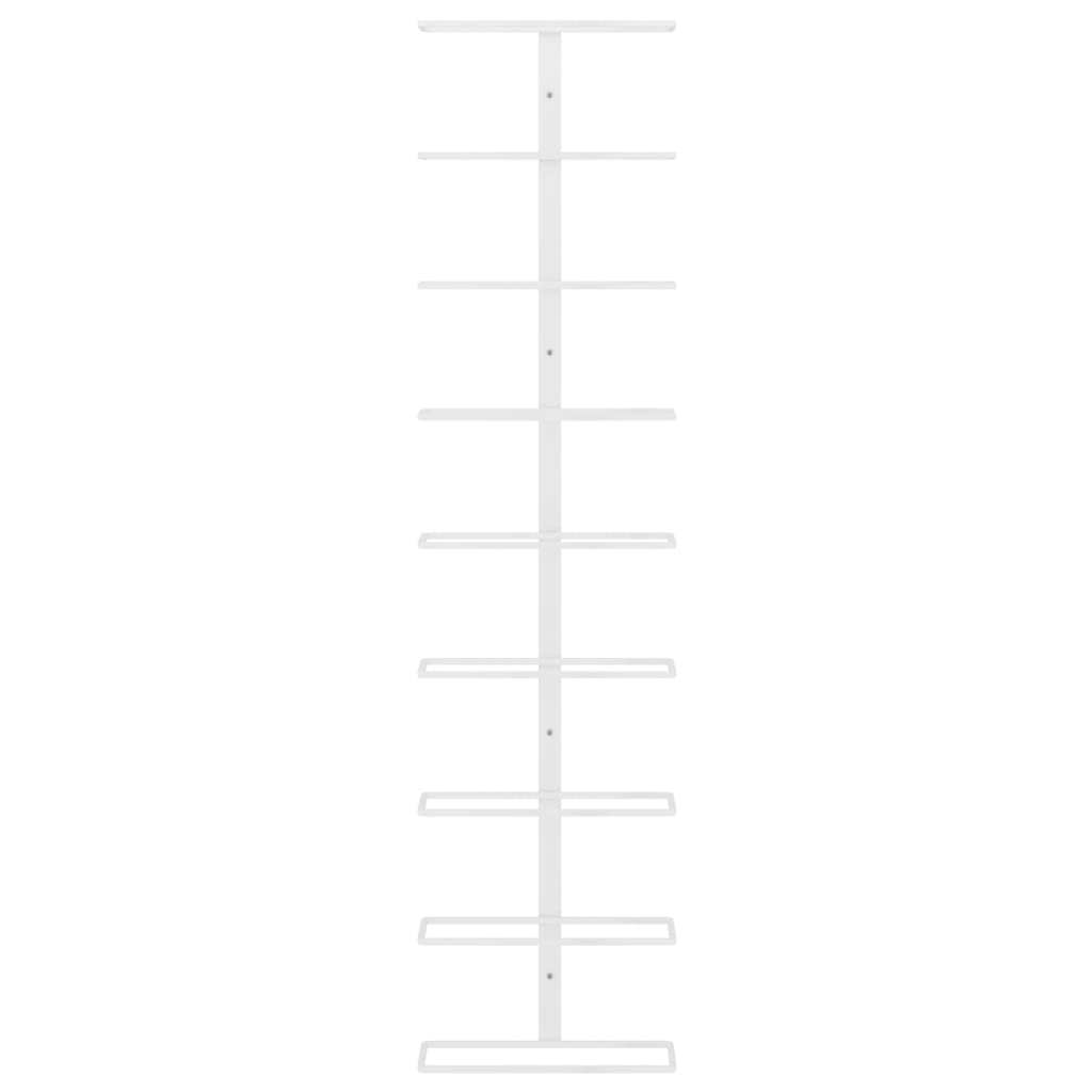 Prie sienos montuojamas vyno laikiklis, baltas, geležis