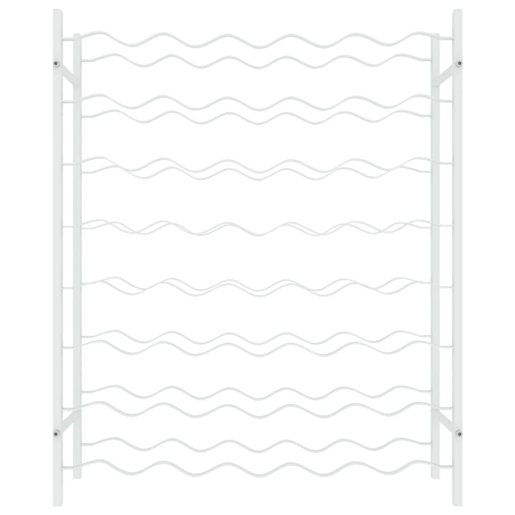 Vyno laikiklis 48 buteliams, baltos spalvos, metalas