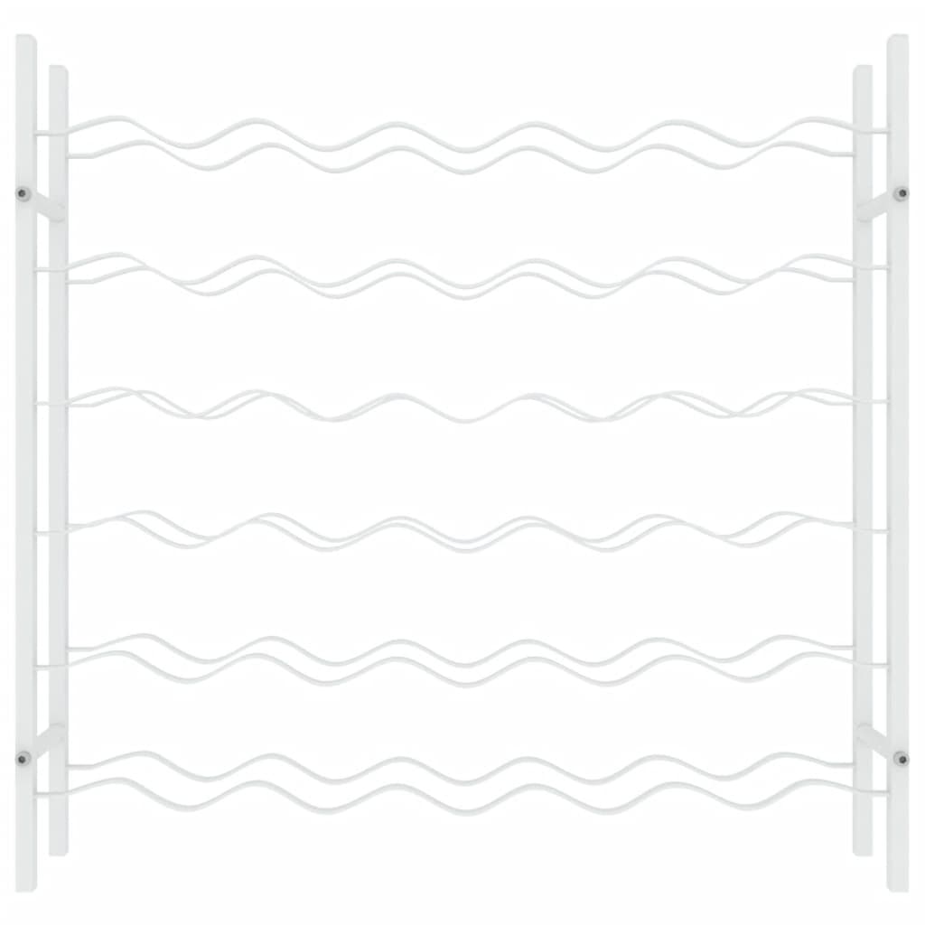 Vyno laikiklis 36 buteliams, baltos spalvos, metalas