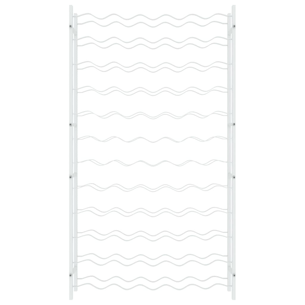 Vyno laikiklis 72 buteliams, baltos spalvos, metalas