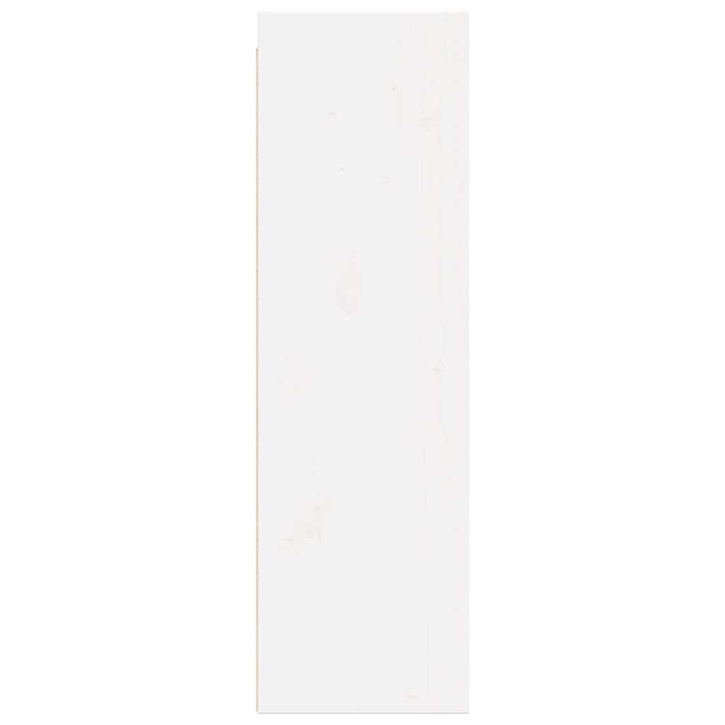 Sieninės spintelės, 2vnt., baltos, 30x30x100cm, pušies masyvas