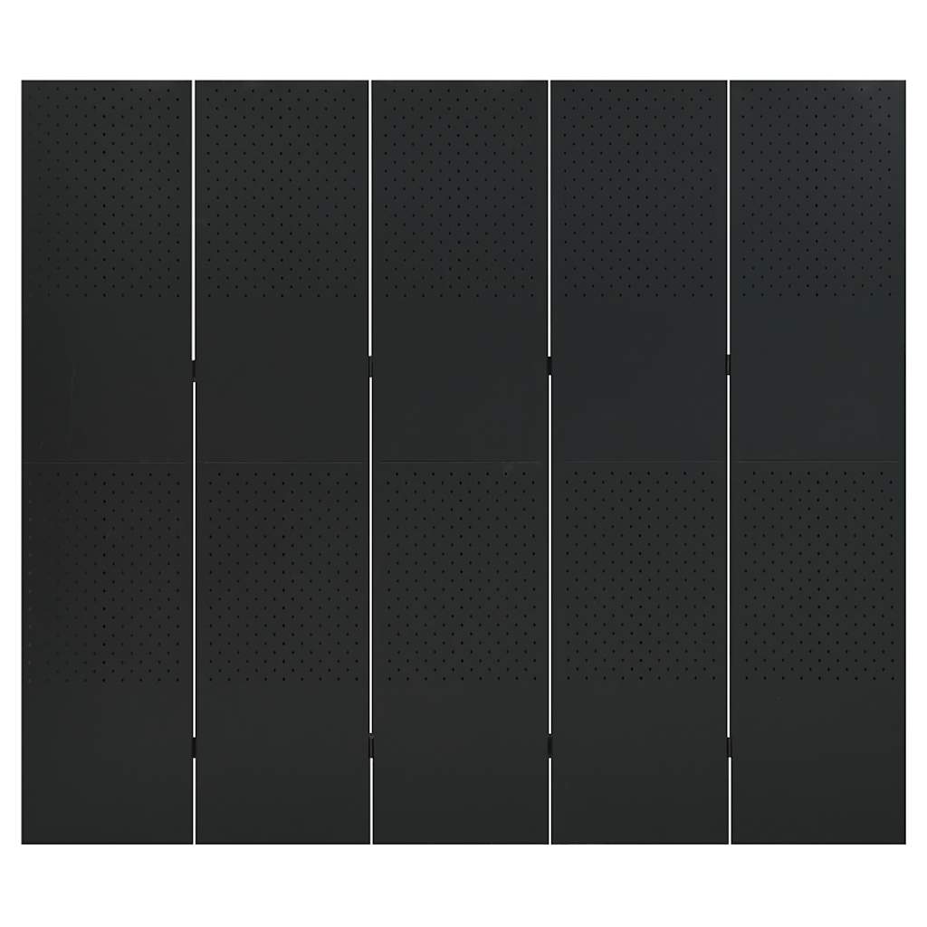 Kambario pertvaros, 5 dalių, 2vnt., juodos, 200x180cm, plienas