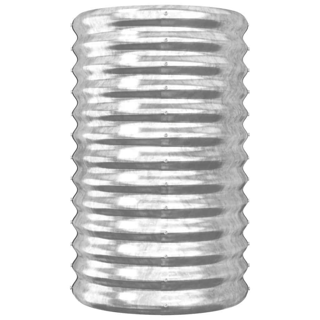 Sodo lovelis, sidabrinis, 40x40x68cm, cinkuotas plienas