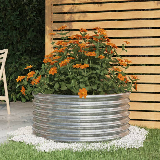 Sodo lovelis, sidabrinis, 80x80x36cm, cinkuotas plienas