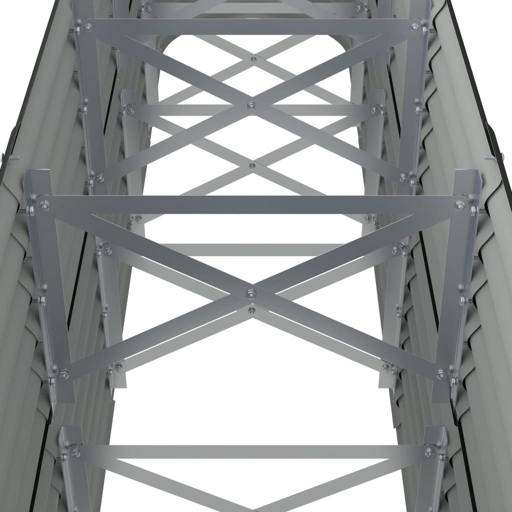 Aukštas sodo lovelis, antracito, 224x40x68cm, plienas