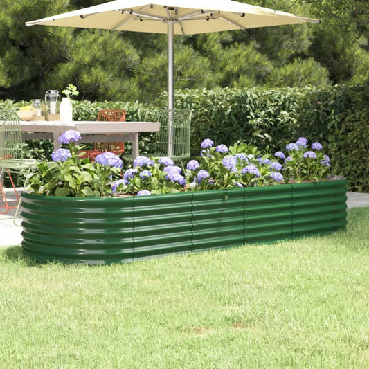 Aukštas sodo lovelis, žalias, 224x80x36cm, plienas
