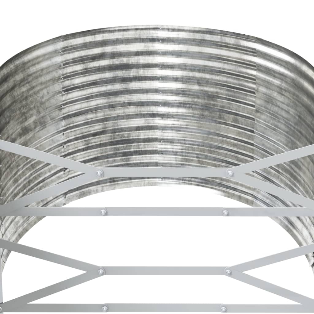 Aukštas sodo lovelis, sidabrinis, 554x100x68cm, plienas