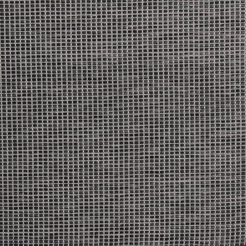 Lauko kilimėlis, pilkos spalvos, 160x230cm, plokščio pynimo