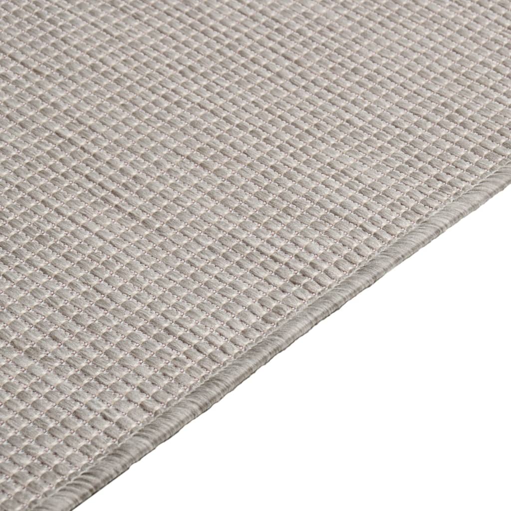 Lauko kilimėlis, šviesiai pilkos spalvos, 140x200cm, plokščio pynimo
