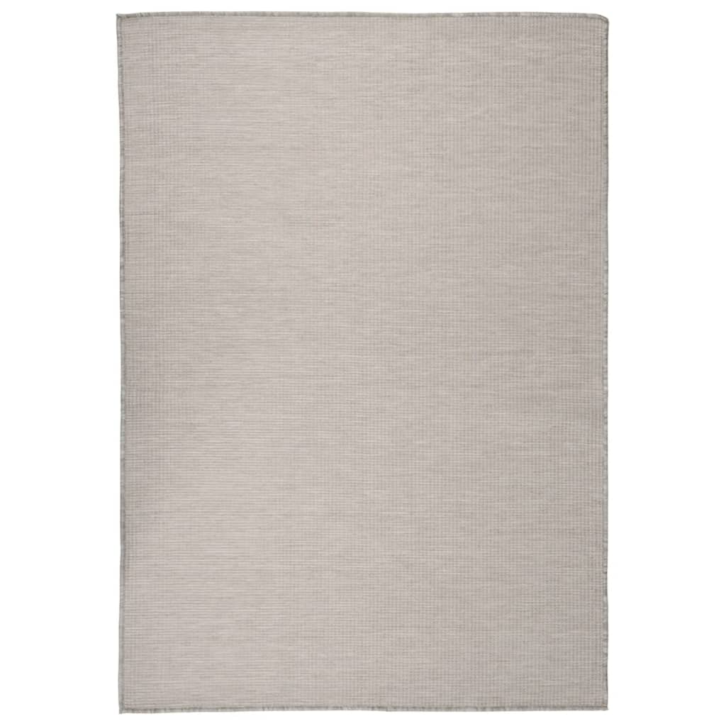 Lauko kilimėlis, taupe spalvos, 160x230cm, plokščio pynimo