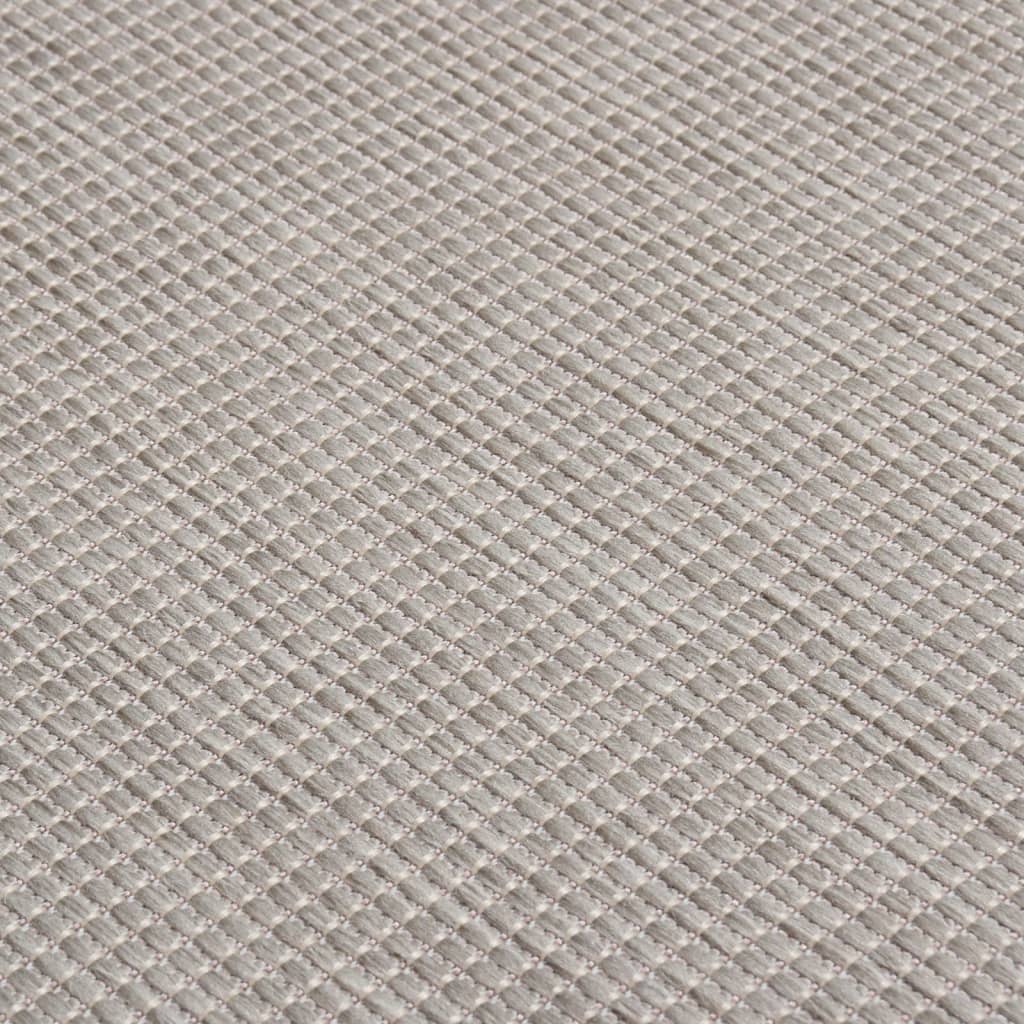 Lauko kilimėlis, taupe spalvos, 160x230cm, plokščio pynimo