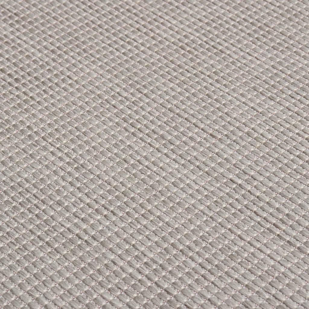 Lauko kilimėlis, šviesiai pilkos spalvos, 200x280cm, plokščio pynimo