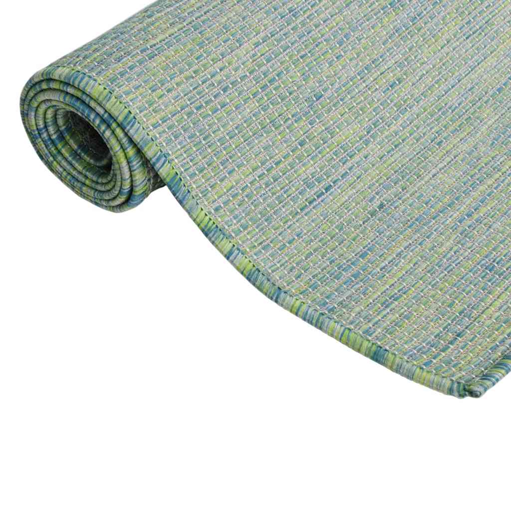 Lauko kilimėlis, turkio spalvos, 160x230cm, plokščio pynimo