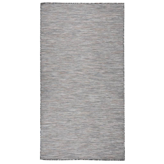 Lauko kilimėlis, rudas ir mėlyna, 80x150cm, plokščio pynimo