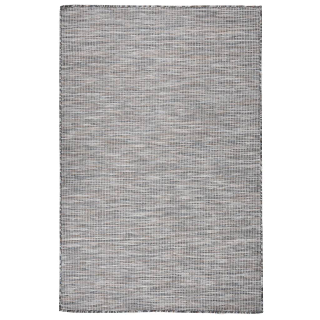 Lauko kilimėlis, rudas ir mėlyna, 120x170cm, plokščio pynimo