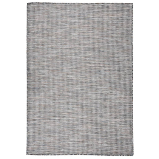 Lauko kilimėlis, rudas ir mėlyna, 160x230cm, plokščio pynimo