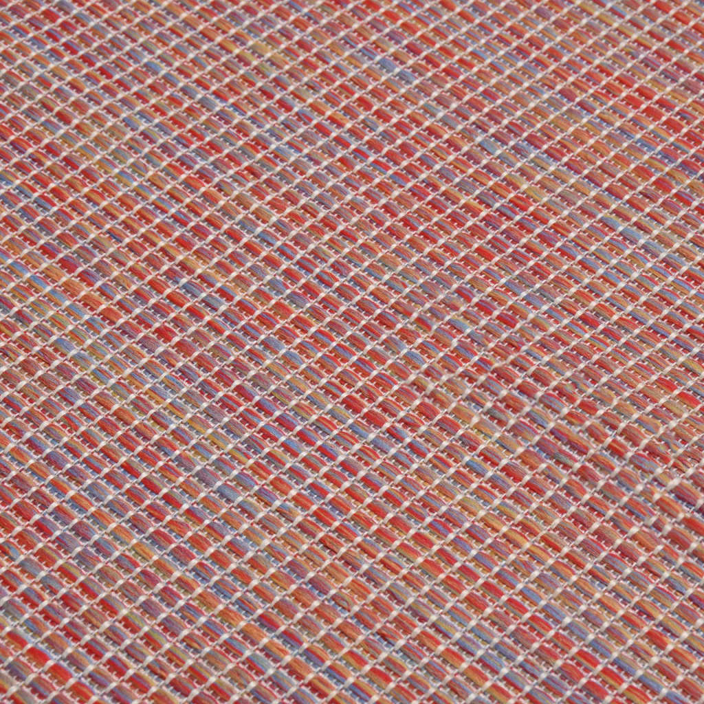Lauko kilimėlis, raudonos spalvos, 160x230cm, plokščio pynimo