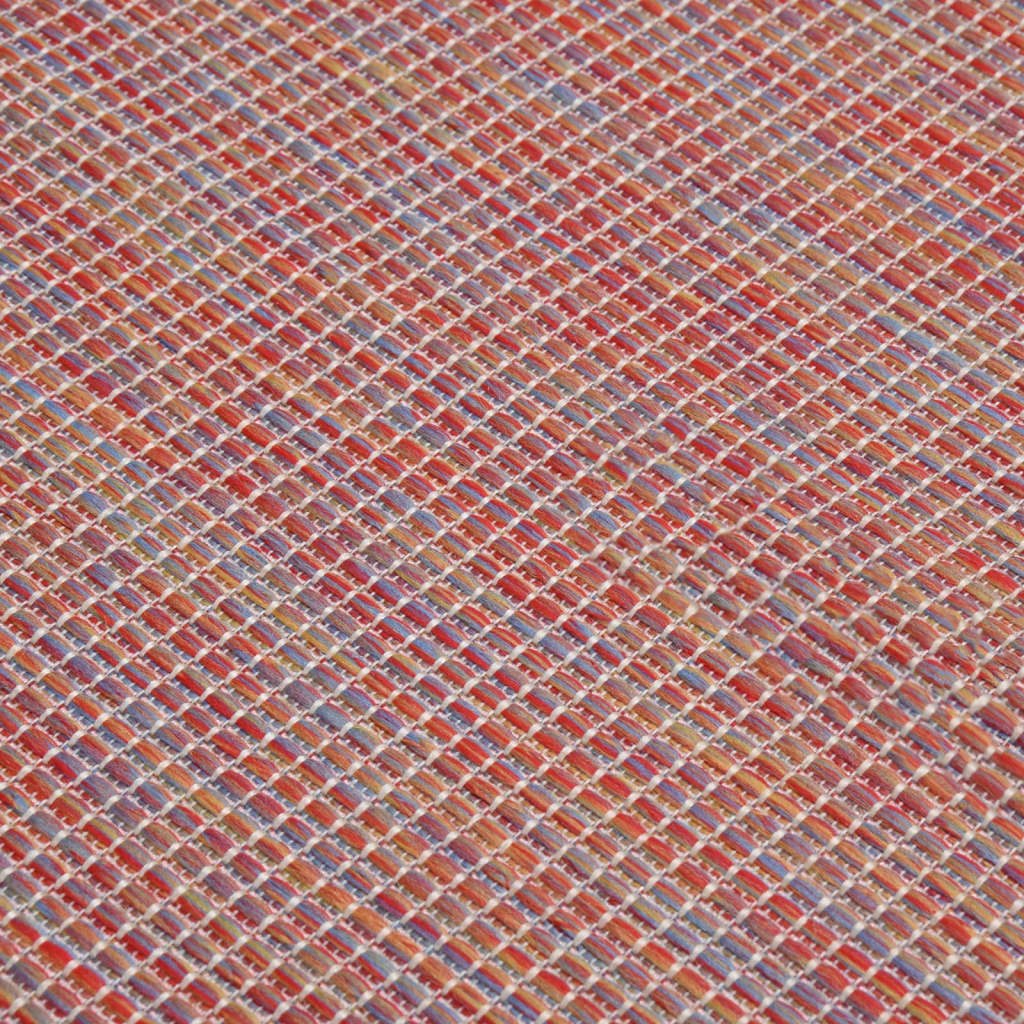 Lauko kilimėlis, raudonos spalvos, 200x280cm, plokščio pynimo