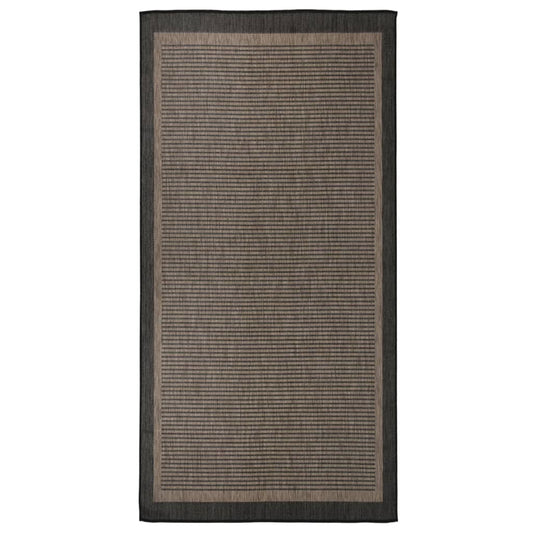 Lauko kilimėlis, tamsiai rudas, 100x200cm, plokščio pynimo