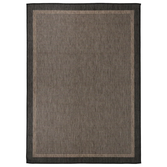 Lauko kilimėlis, tamsiai rudas, 120x170cm, plokščio pynimo
