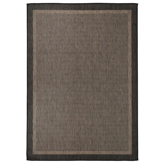 Lauko kilimėlis, tamsiai rudas, 140x200cm, plokščio pynimo