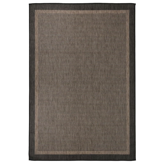 Lauko kilimėlis, tamsiai rudas, 160x230cm, plokščio pynimo