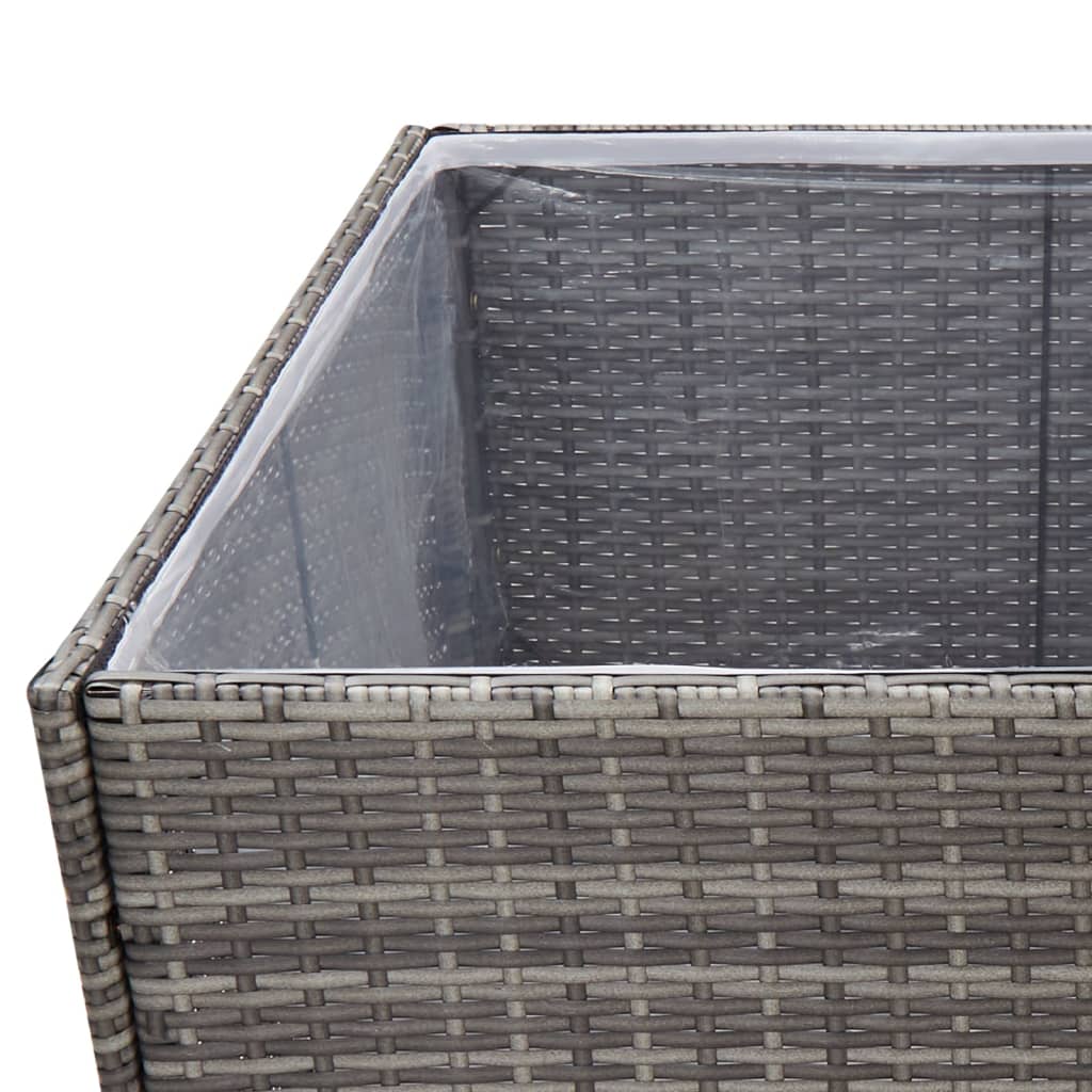 Sodo lovelis, pilkos spalvos, 157x80x80cm, poliratanas
