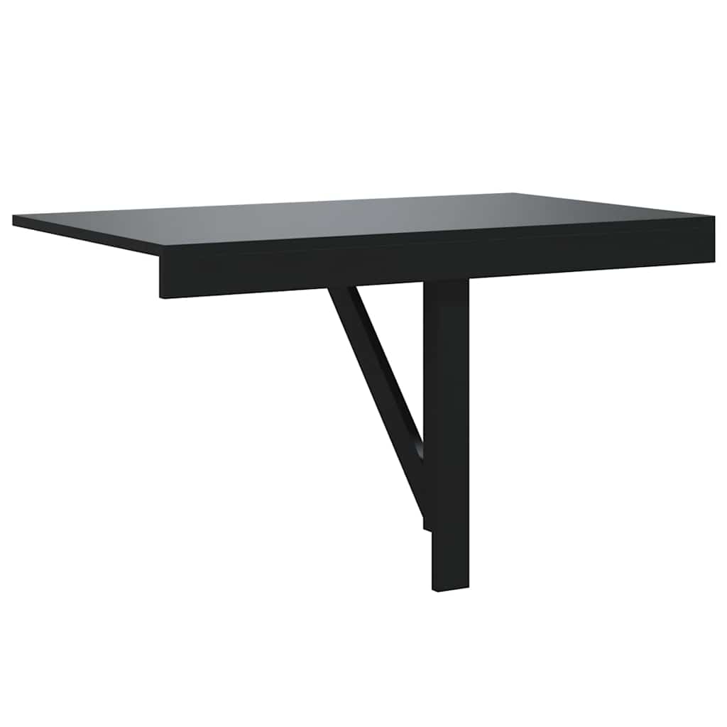 Sulankstomas sieninis staliukas, juodas, 100x60x56cm, mediena