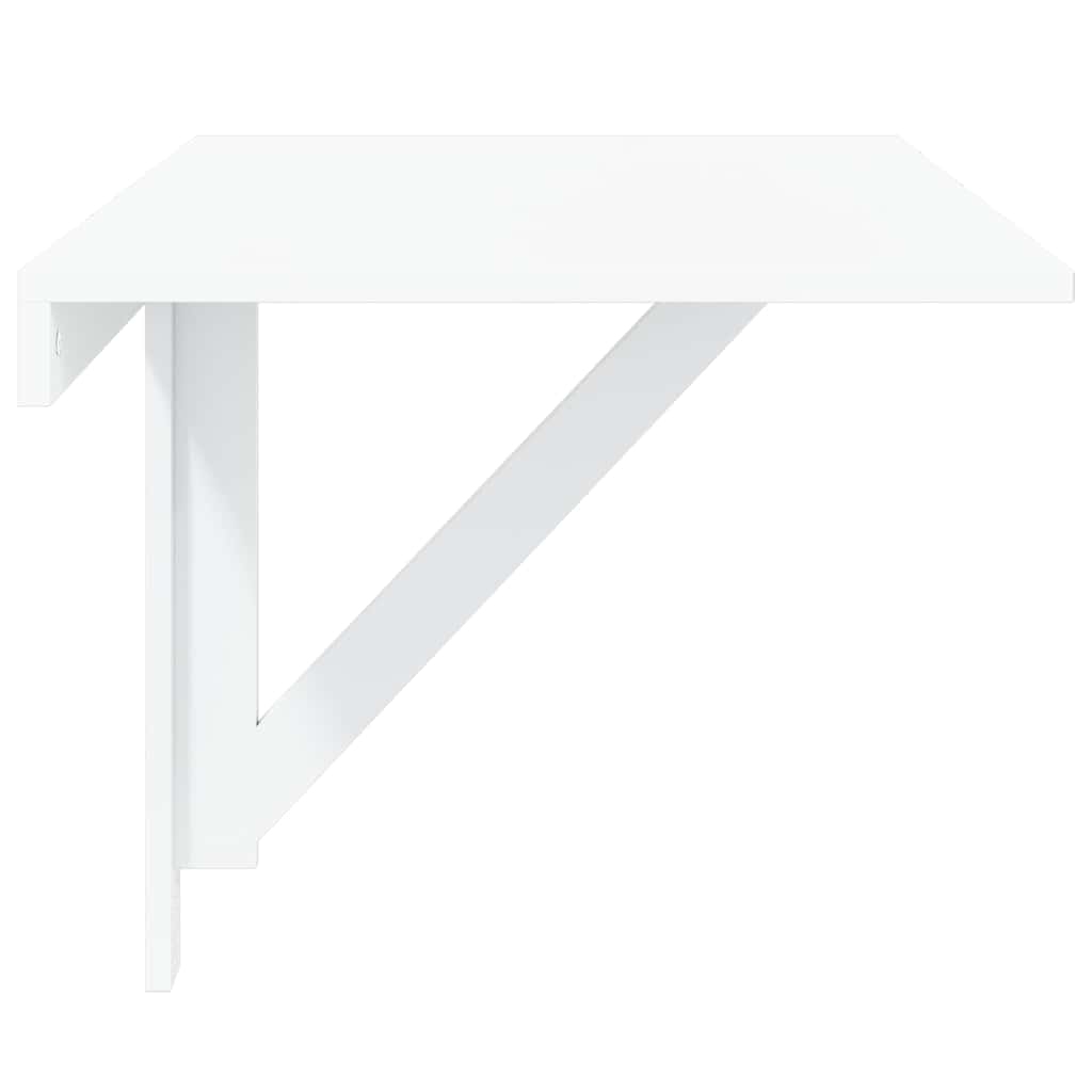 Sulankstomas sieninis staliukas, baltas, 100x60x56cm, mediena