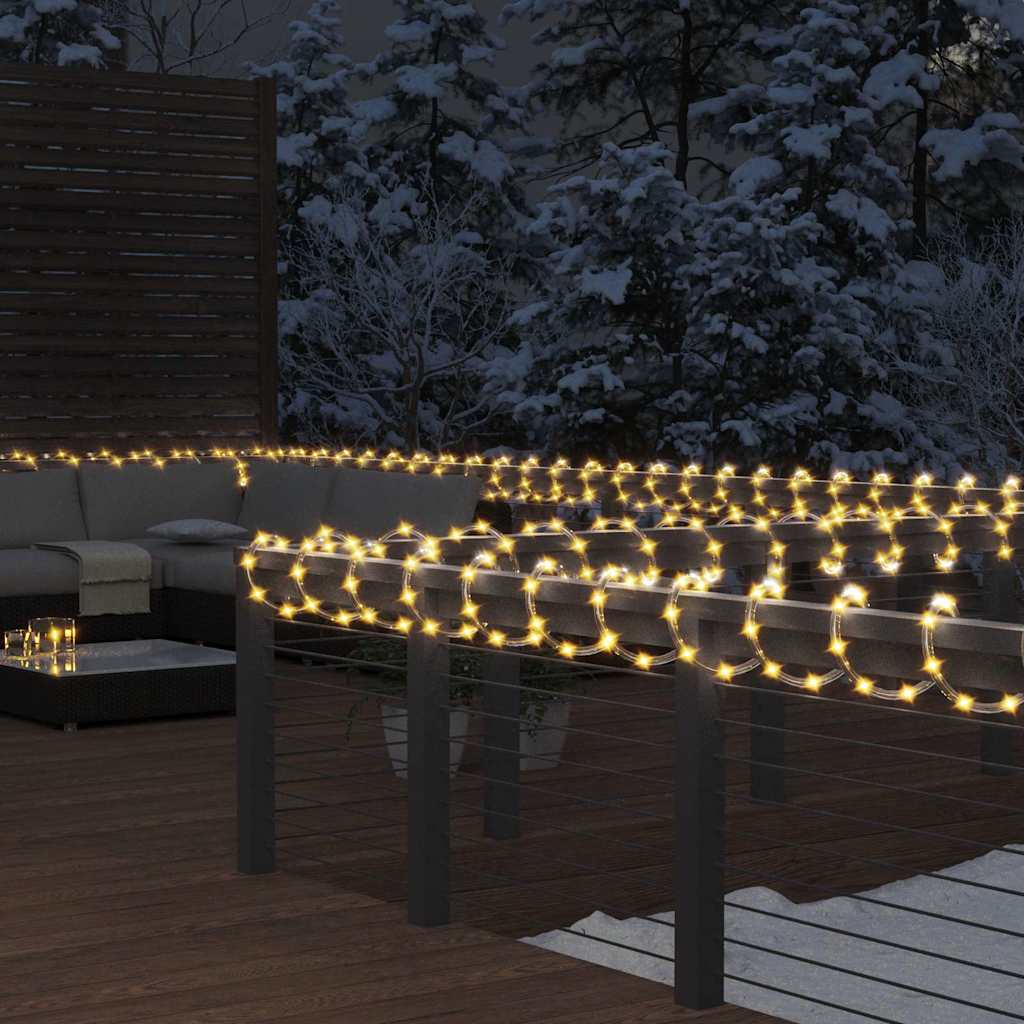 LED juosta su 240 šiltos baltos spalvos LED, 10m, PVC