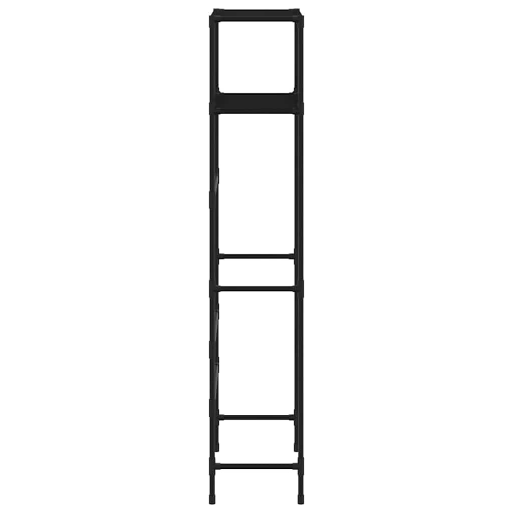 Lentyna virš klozeto, 2 lentynos, juoda, 53,5x28x143cm, geležis