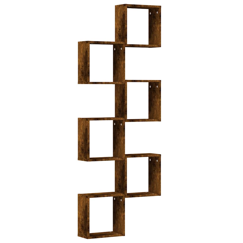 Wall Cube lentynos 6 vnt Rūkytas ąžuolas 30x15x30 cm