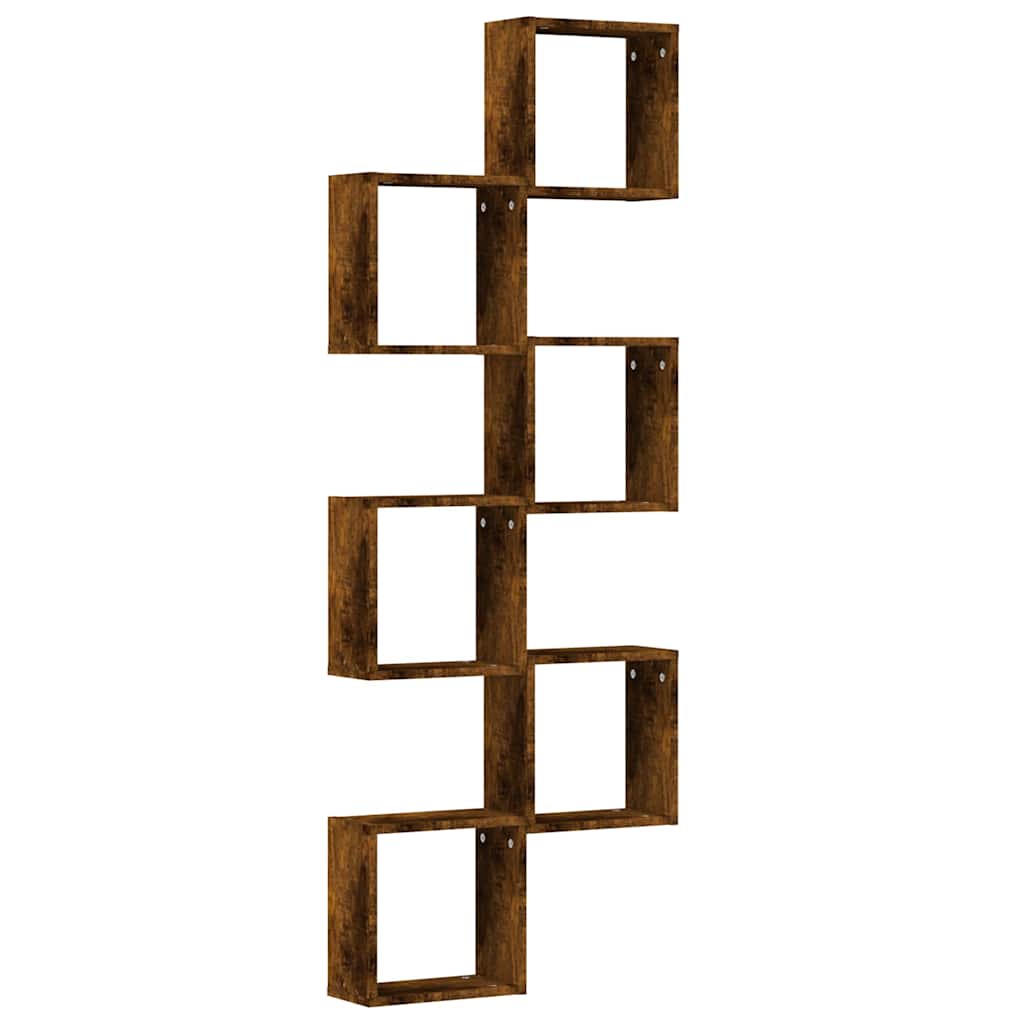 Wall Cube lentynos 6 vnt Rūkytas ąžuolas 30x15x30 cm
