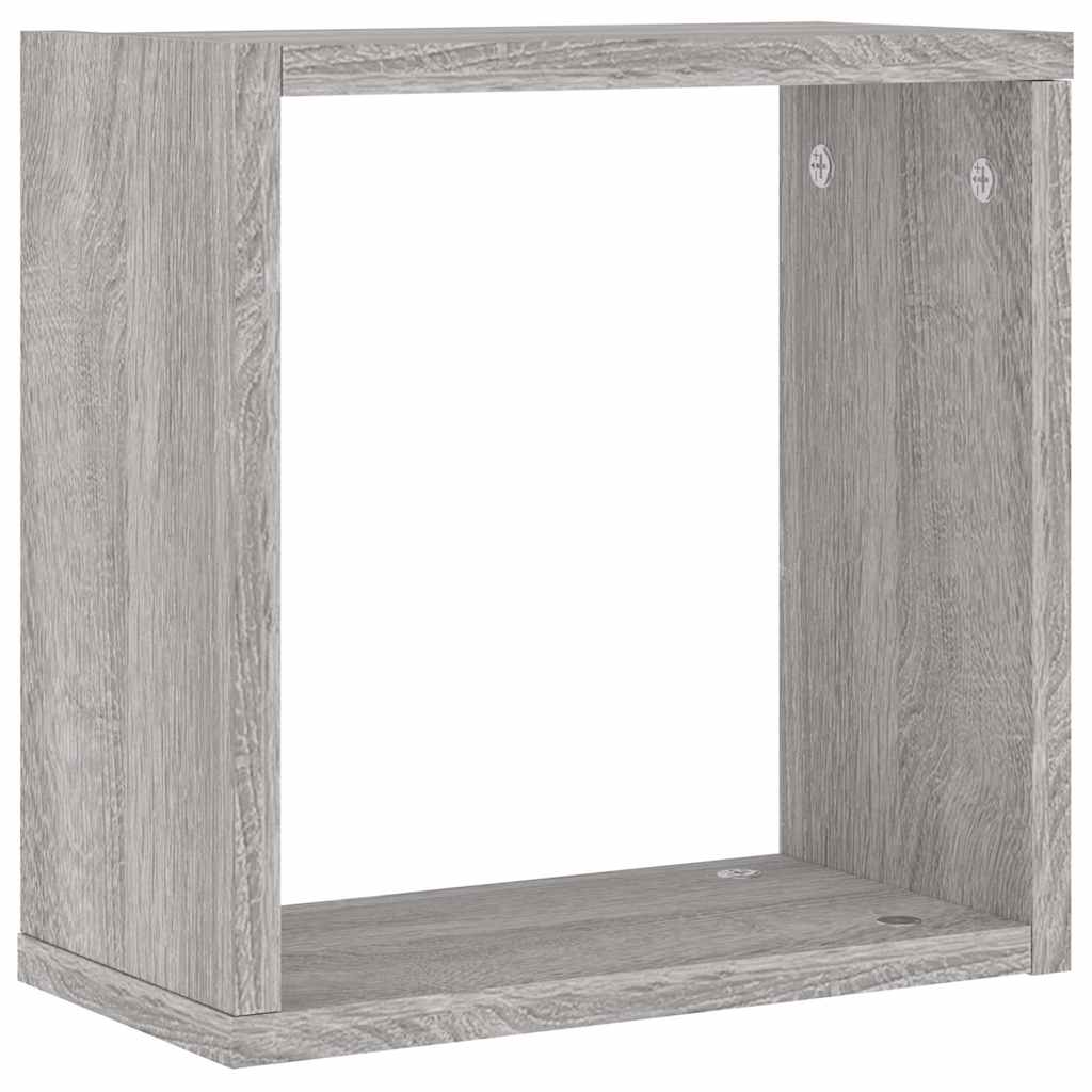 Wall Cube lentynos 2 vnt Pilka Sonoma 30x15x30 cm