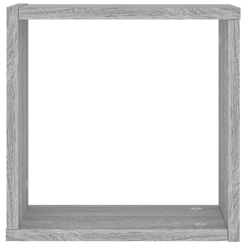 Wall Cube lentynos 2 vnt Pilka Sonoma 30x15x30 cm