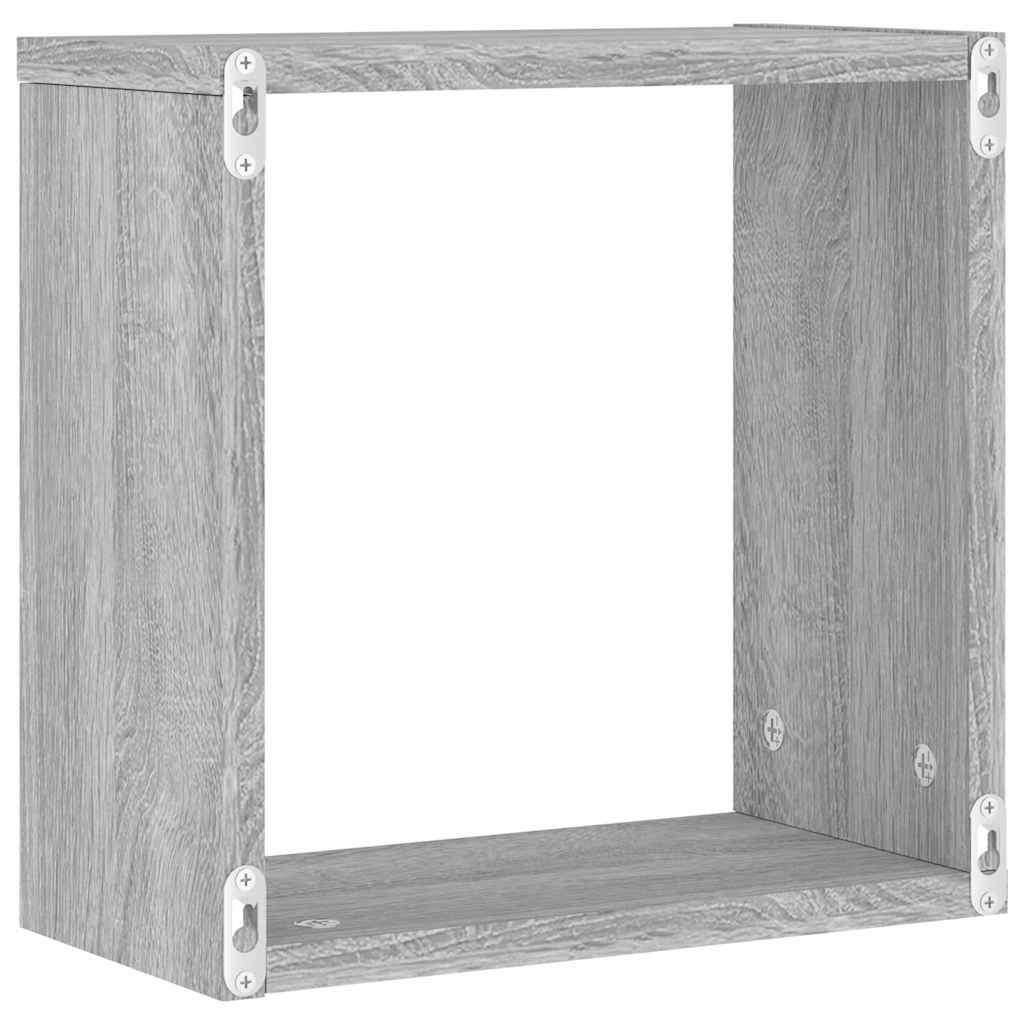 Wall Cube lentynos 2 vnt Pilka Sonoma 30x15x30 cm