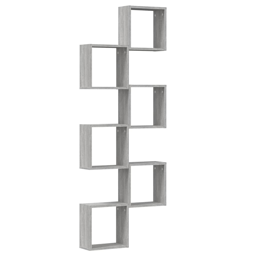 Wall Cube lentynos 6 vnt Pilka Sonoma 30x15x30 cm