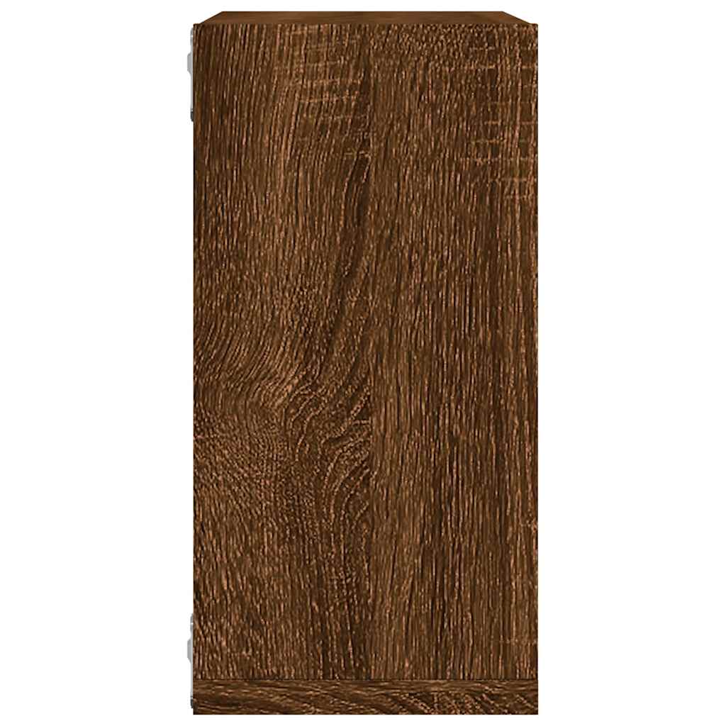 Wall Cube Lentynos 2 vnt Rudas ąžuolas 30x15x30 cm