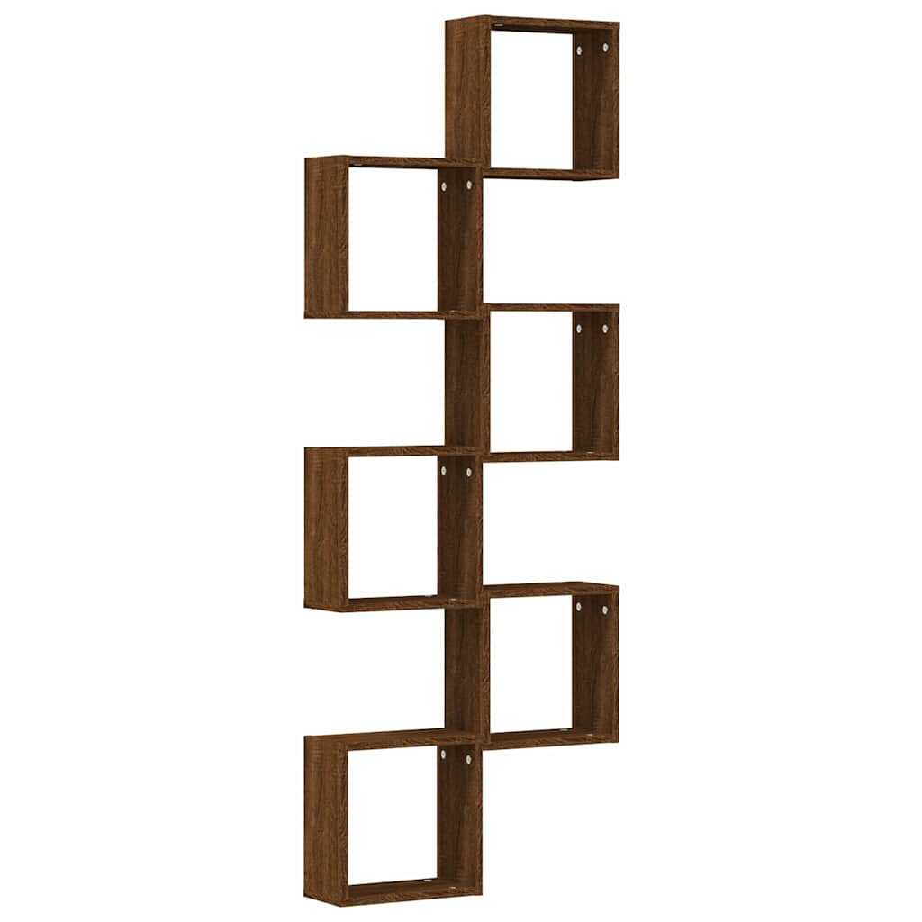 Wall Cube Lentynos 6 vnt Rudas ąžuolas 30x15x30 cm