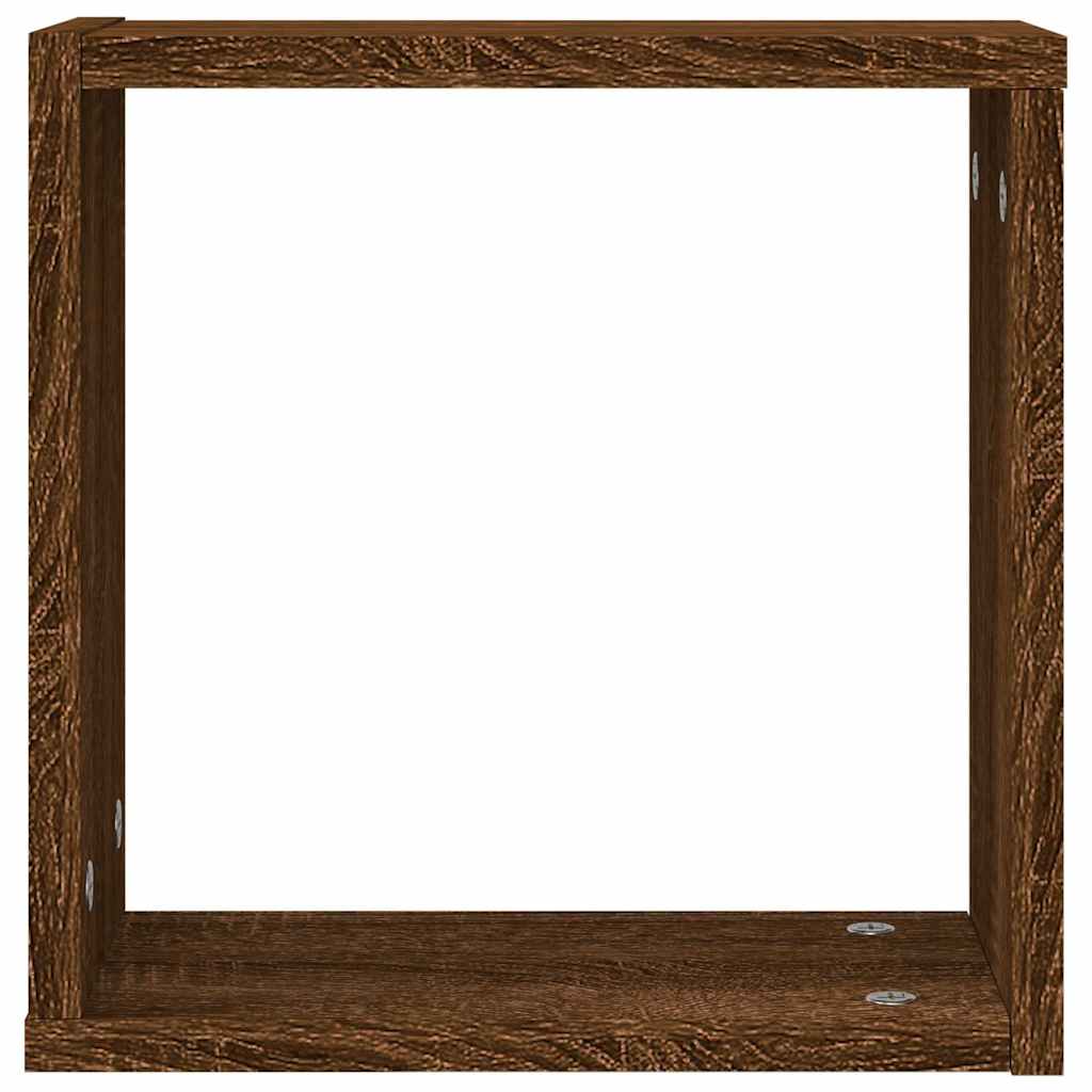 Wall Cube Lentynos 6 vnt Rudas ąžuolas 30x15x30 cm