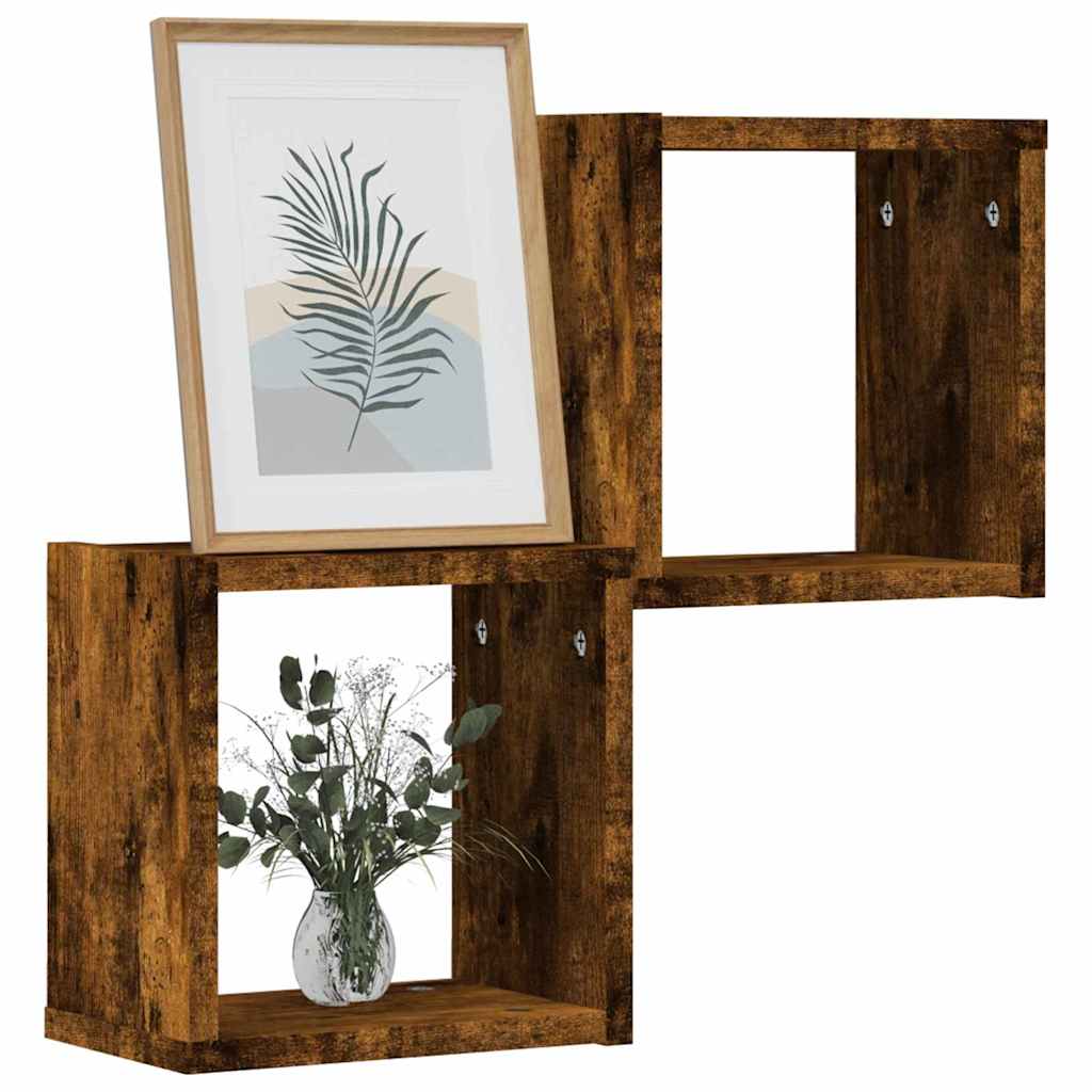 Sieninės lentynos 2 pcs Ruda 26 x 15 x 26 cm Apdirbta mediena