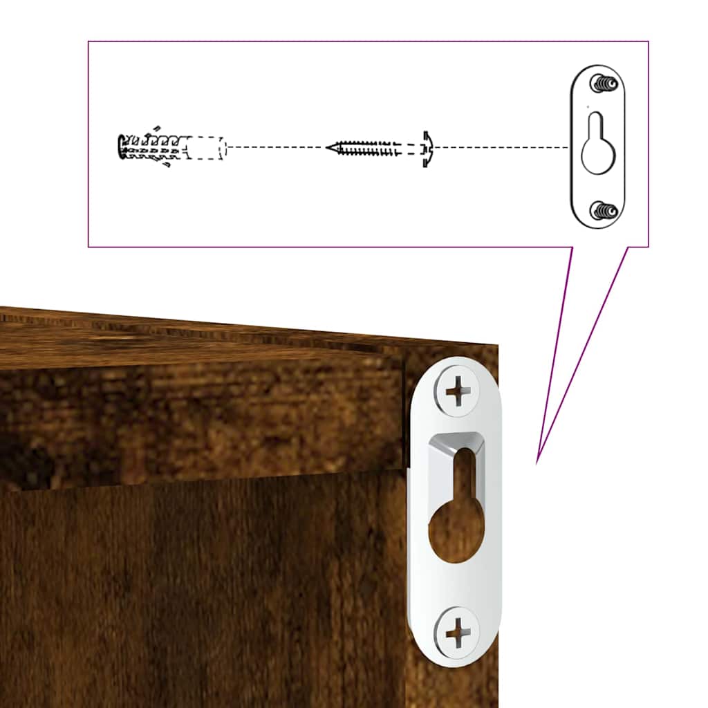 Sieninės lentynos 4 pcs Ruda 26 x 15 x 26 cm Apdirbta mediena