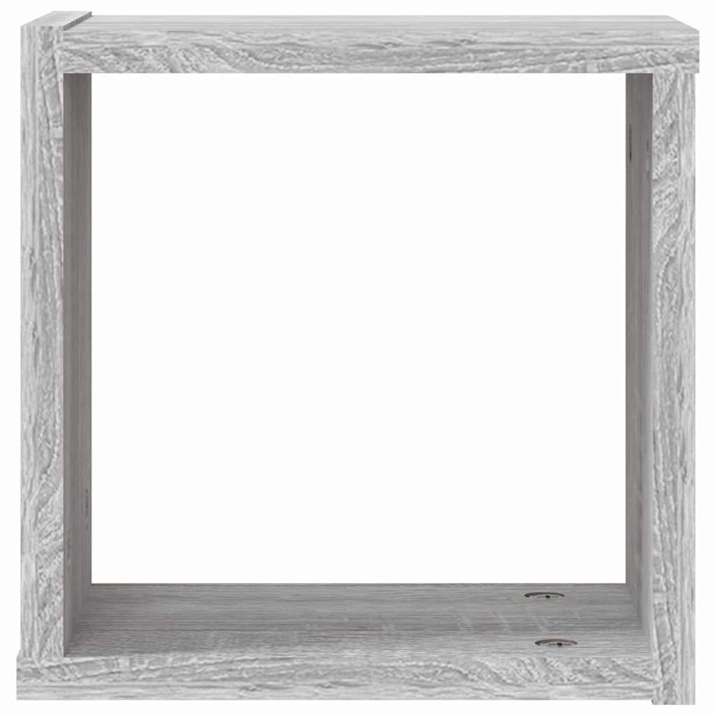 Sieninės lentynos 4 pcs Pilka 26 x 15 x 26 cm Apdirbta mediena